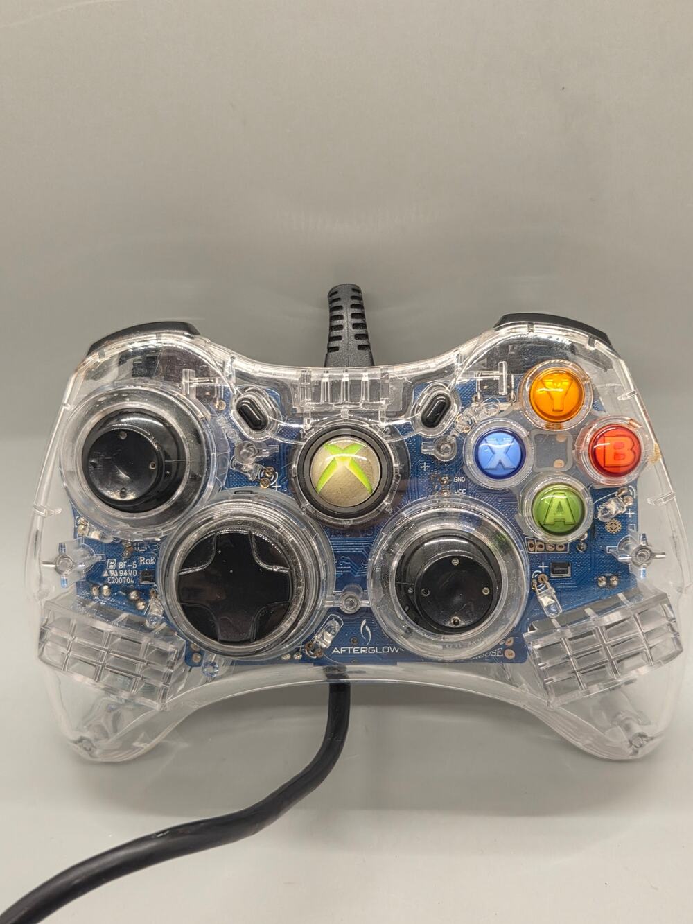 Afterglow XBOX 360 AX.1 Wired Clear Controller Model PL-3602 NO ADAPTER